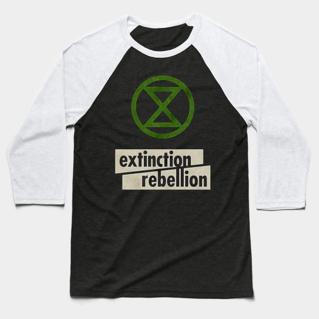 Extinction Rebellion Baseball T-Shirt by Ricardo77